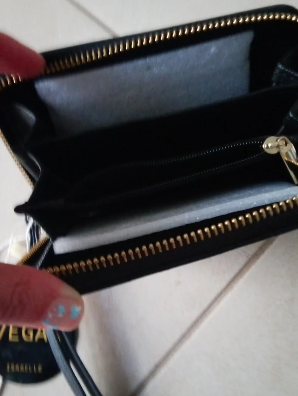 Vegan Black Geometric Wallet